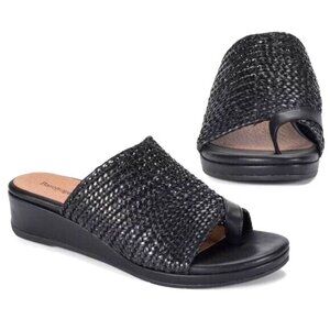 Baretraps Abey Women's 10 Woven Toe Ring Wedge Open-toe Slide Sandals Vacation